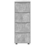 vidaXL Úložná skrinka Betónová šedá 40 x 48 x 105 cm Kompozitné drevo – Obrázok 8