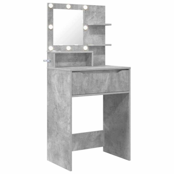 vidaXL Toaletné stolíky do spálne Betónová šedá 80 x 39,6 x 135 cm – Obrázok 2