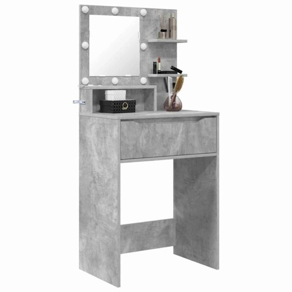 vidaXL Toaletné stolíky do spálne Betónová šedá 80 x 39,6 x 135 cm – Obrázok 3