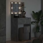vidaXL Toaletné stolíky do spálne Betónová šedá 80 x 39,6 x 135 cm – Obrázok 4