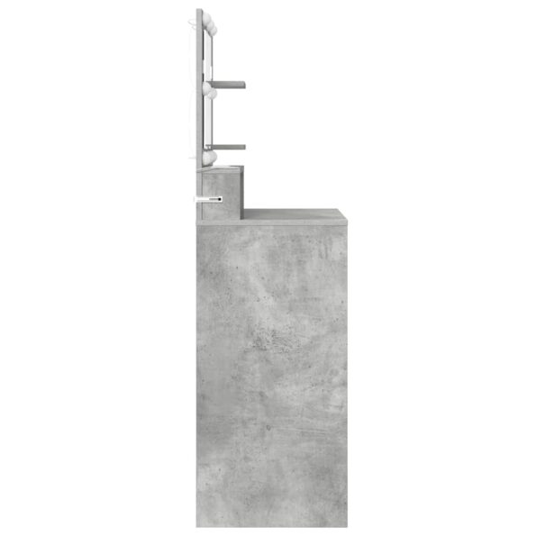 vidaXL Toaletné stolíky do spálne Betónová šedá 80 x 39,6 x 135 cm – Obrázok 7