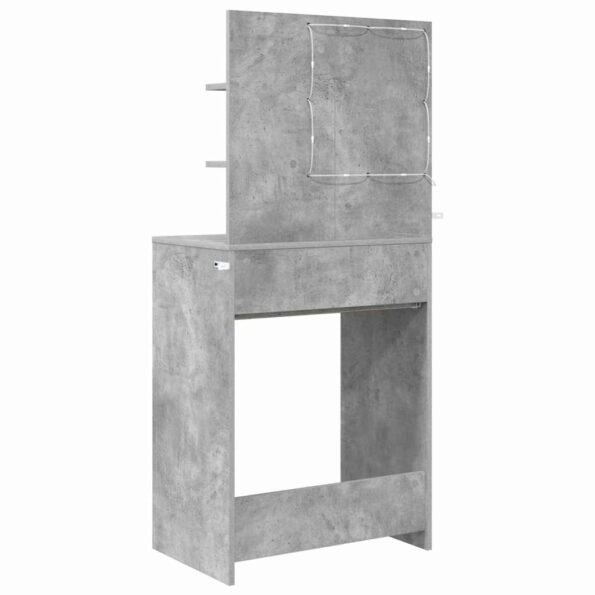vidaXL Toaletné stolíky do spálne Betónová šedá 80 x 39,6 x 135 cm – Obrázok 8
