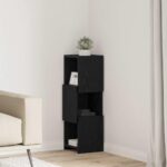 vidaXL Rohová skrinka Biela 25,5x25x80cm Kompozitné drevo