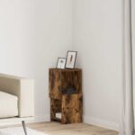 vidaXL Rohová skrinka Biela 25,5x25x55cm Kompozitné drevo