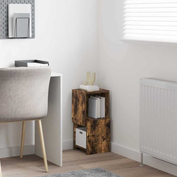 vidaXL Rohová skrinka Biela 25,5x25x55cm Kompozitné drevo – Obrázok 4