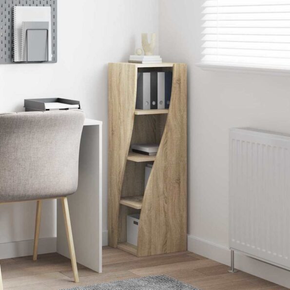 vidaXL Rohová skrinka Biela 32x32x102cm Kompozitné drevo – Obrázok 4