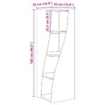 vidaXL Rohová skrinka Biela 32x32x102cm Kompozitné drevo – Obrázok 10