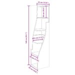 vidaXL Rohová skrinka Biela 32x32x140cm Kompozitné drevo – Obrázok 10