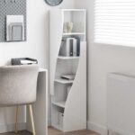 vidaXL Rohová skrinka Biela 32x32x140cm Kompozitné drevo – Obrázok 4