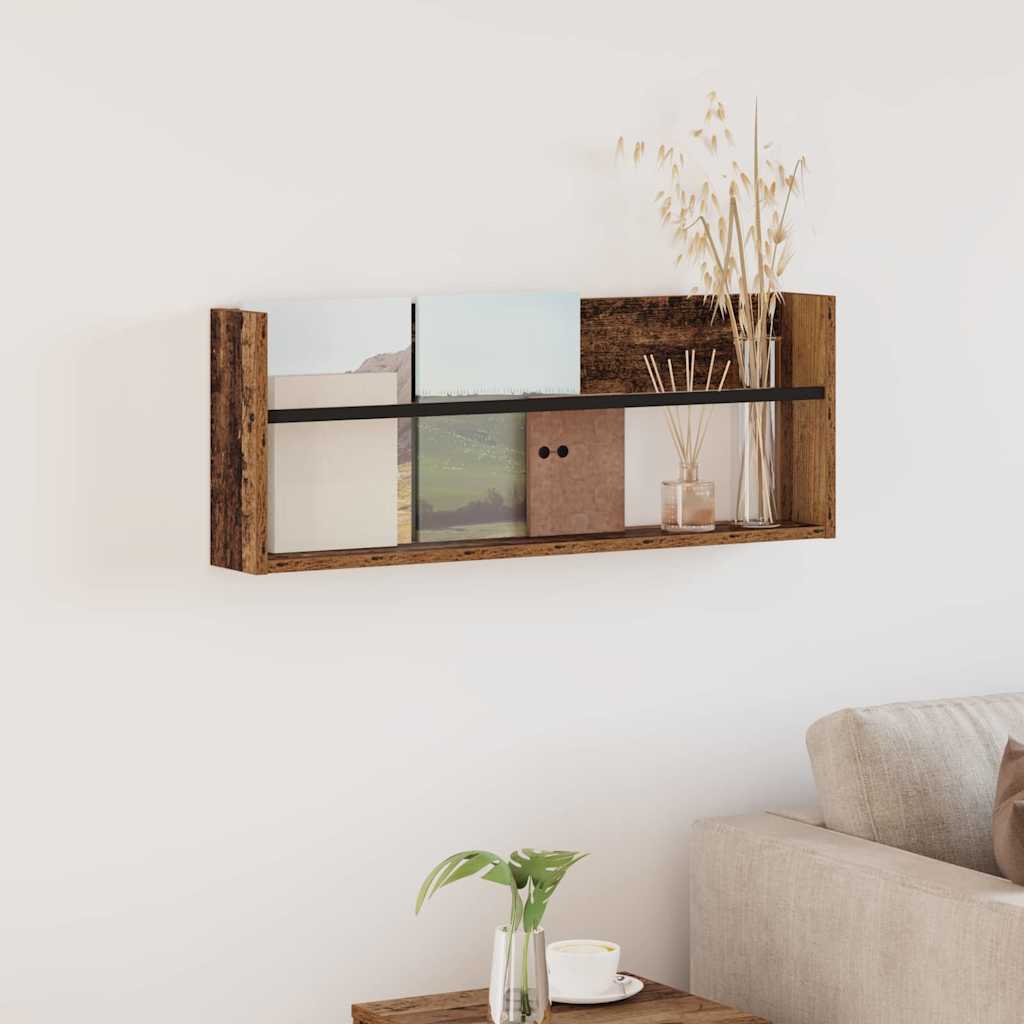 890812_1.jpg vidaXL Regál na časopisy Staré drevo 80 x 12 x 30 cm Kompozitné drevo – Obrázok 1