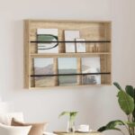 vidaXL Regál na časopisy Sonoma dub 100 x 12 x 70 cm Kompozitné drevo