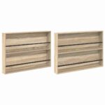 vidaXL Regál na časopisy s poličkou 2 pcs Sonoma dub 100 x 12 x 70 cm – Obrázok 2