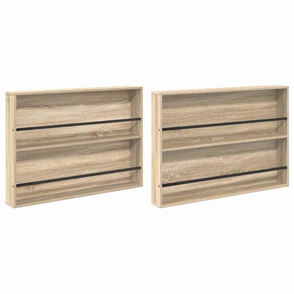 vidaXL Regál na časopisy s poličkou 2 pcs Sonoma dub 100 x 12 x 70 cm – Obrázok 2