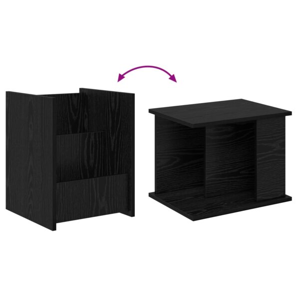vidaXL Regál na časopisy Čierny dub 35 x 35 x 45 cm Kompozitné drevo – Obrázok 9