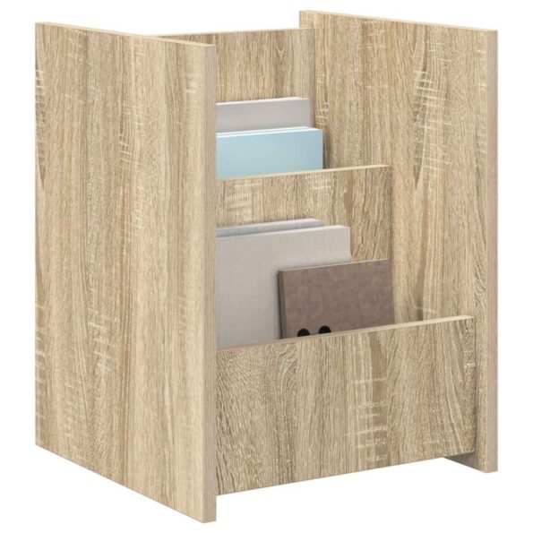vidaXL Regál na časopisy Sonoma dub 35 x 35 x 45 cm Kompozitné drevo – Obrázok 3