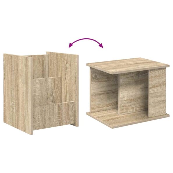 vidaXL Regál na časopisy Sonoma dub 35 x 35 x 45 cm Kompozitné drevo – Obrázok 9