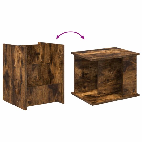 vidaXL Regál na časopisy Dymová dub 35 x 35 x 45 cm Kompozitné drevo – Obrázok 9