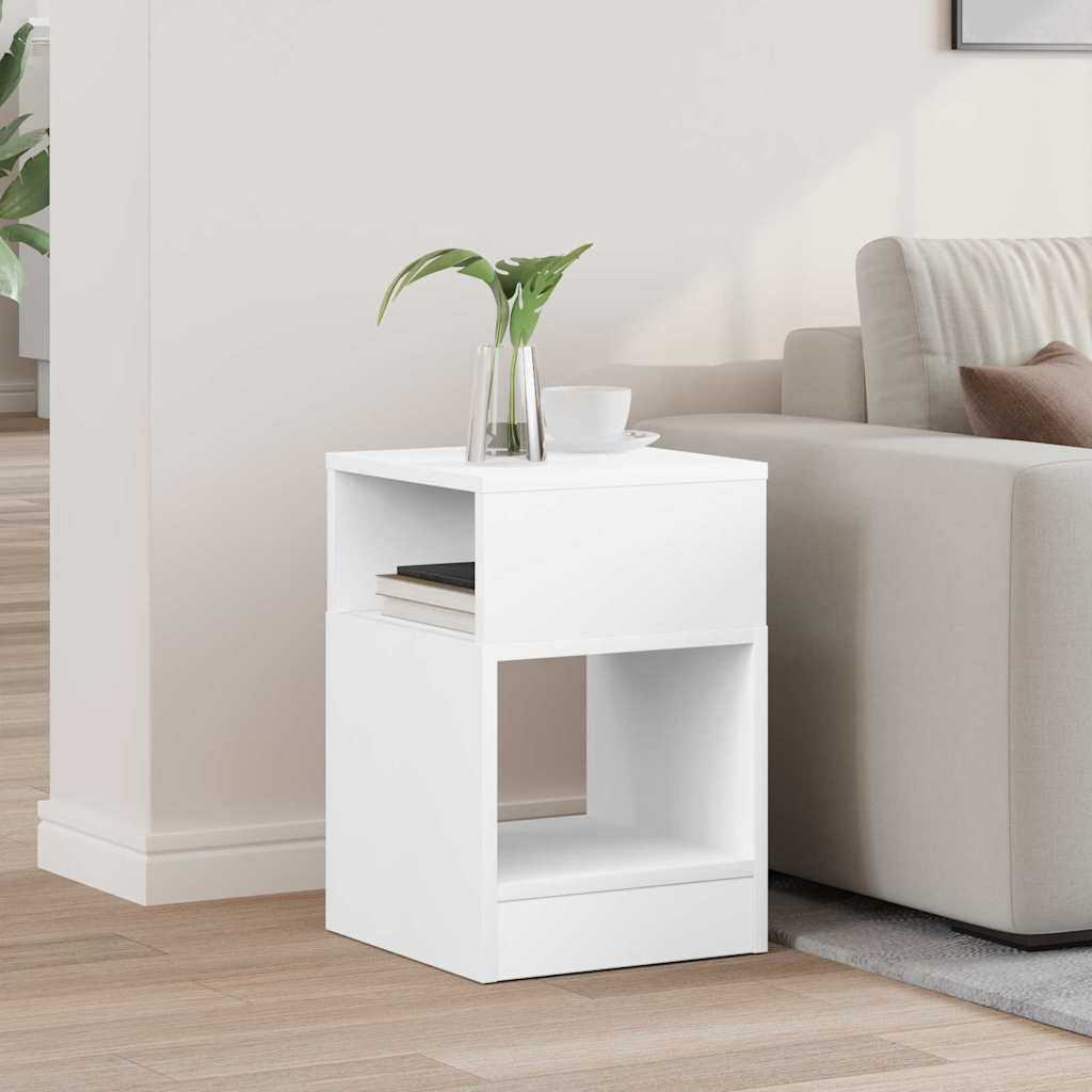 890896_1.jpg vidaXL Koncový stôl Biela 30,5 x 30 x 45 cm Kompozitné drevo – Obrázok 1