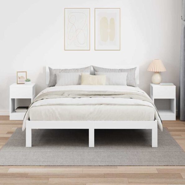 vidaXL Koncový stôl 2 pcs Biela 30,5 x 30 x 45 cm Kompozitné drevo – Obrázok 4