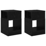 vidaXL Koncový stôl 2 pcs Čierny dub 30,5 x 30 x 45 cm – Obrázok 2