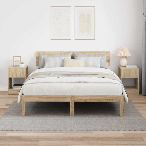 vidaXL Koncový stôl 2 pcs Sonoma dub 30,5 x 30 x 45 cm – Obrázok 4