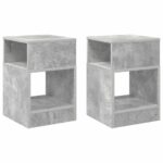 vidaXL Koncový stôl 2 pcs Betónová šedá 30,5 x 30 x 45 cm – Obrázok 2