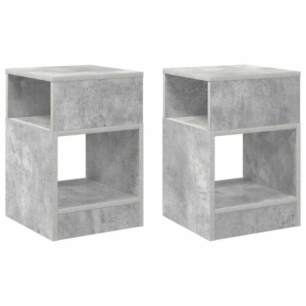 vidaXL Koncový stôl 2 pcs Betónová šedá 30,5 x 30 x 45 cm – Obrázok 2