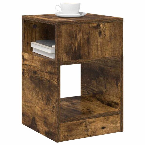 vidaXL Koncový stôl Dymová dub 30,5 x 30 x 45 cm Kompozitné drevo – Obrázok 3