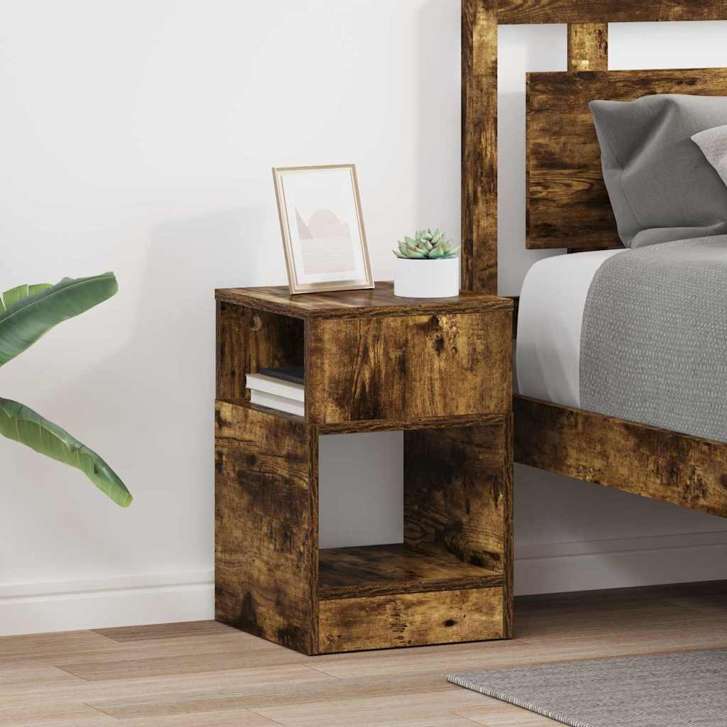 890905_1.jpg vidaXL Koncový stôl 2 pcs Dymová dub 30,5 x 30 x 45 cm – Obrázok 1