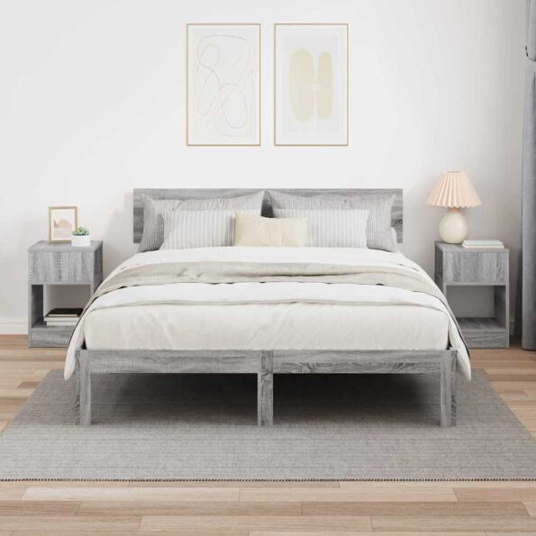 vidaXL Koncový stôl 2 pcs Sivý Sonoma 30,5 x 30 x 45 cm – Obrázok 4