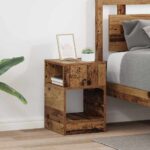 vidaXL Koncový stôl 2 pcs Staré drevo 30,5 x 30 x 45 cm