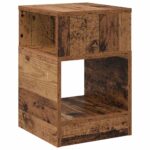 vidaXL Koncový stôl 2 pcs Staré drevo 30,5 x 30 x 45 cm – Obrázok 5