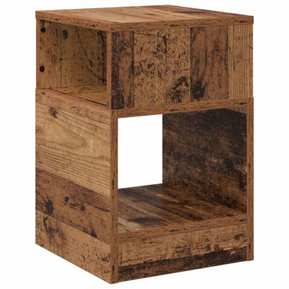 vidaXL Koncový stôl 2 pcs Staré drevo 30,5 x 30 x 45 cm – Obrázok 5