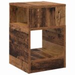 vidaXL Koncový stôl 2 pcs Staré drevo 30,5 x 30 x 45 cm – Obrázok 8