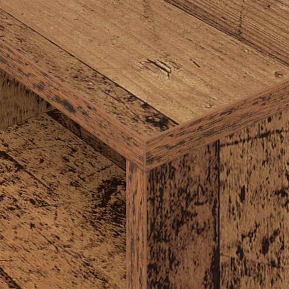 vidaXL Koncový stôl 2 pcs Staré drevo 30,5 x 30 x 45 cm – Obrázok 9