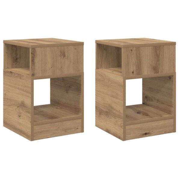 vidaXL Koncový stôl 2 pcs Remeselný dub 30,5 x 30 x 45 cm – Obrázok 2