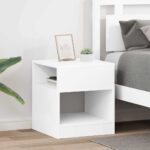 vidaXL Koncový stôl 2 pcs Biela 40,5 x 40 x 45 cm Kompozitné drevo