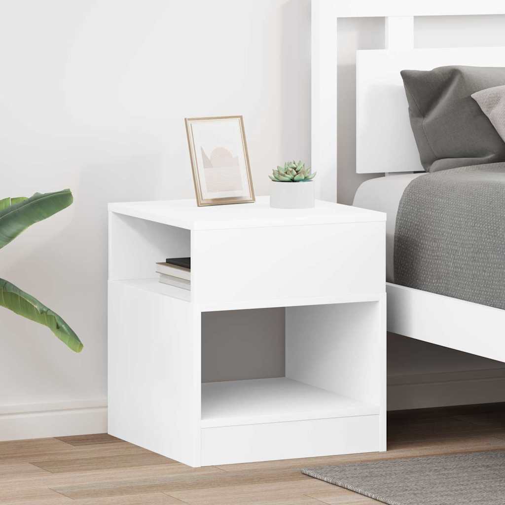 890913_1.jpg vidaXL Koncový stôl 2 pcs Biela 40,5 x 40 x 45 cm Kompozitné drevo – Obrázok 1