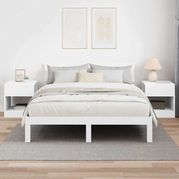 vidaXL Koncový stôl 2 pcs Biela 40,5 x 40 x 45 cm Kompozitné drevo – Obrázok 4