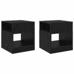 vidaXL Koncový stôl 2 pcs Čierny dub 40,5 x 40 x 45 cm – Obrázok 2