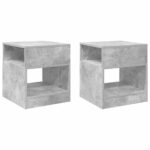 vidaXL Koncový stôl 2 pcs Betónová šedá 40,5 x 40 x 45 cm – Obrázok 2