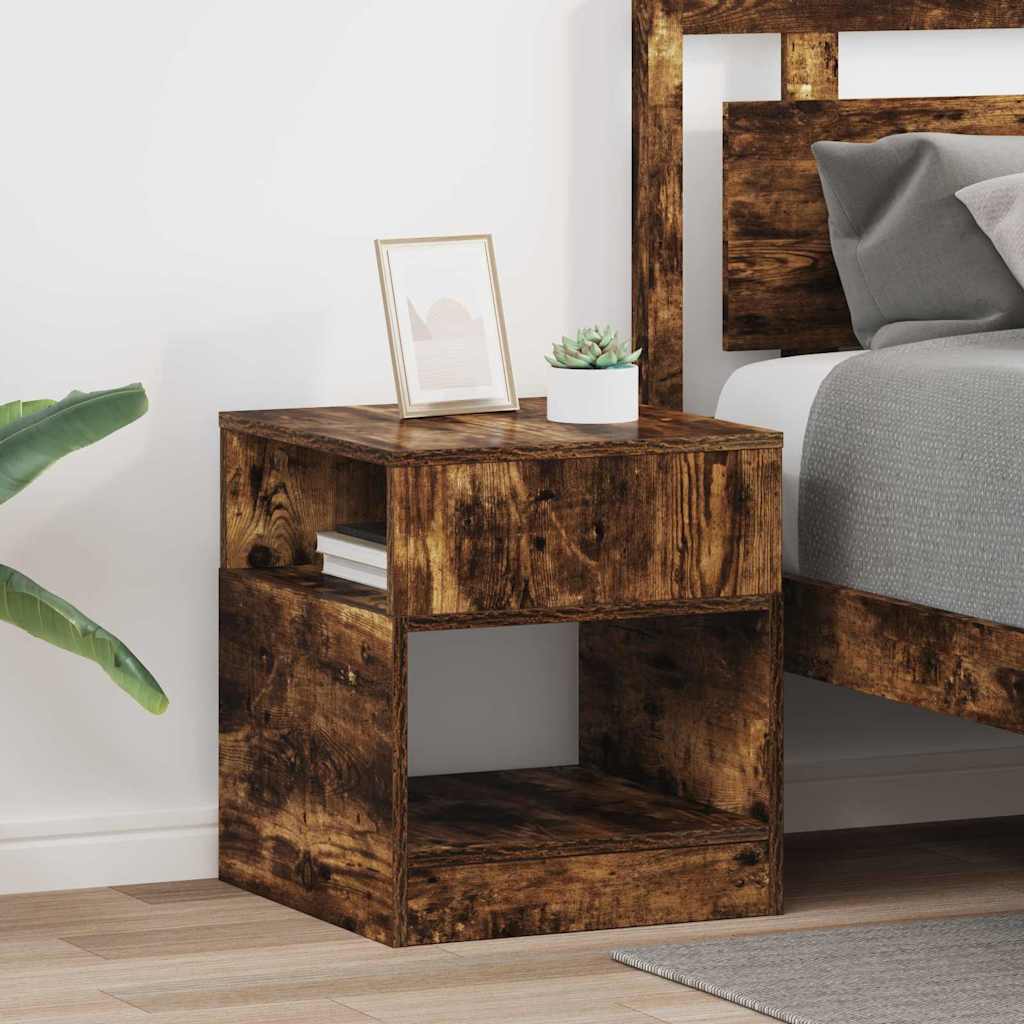 890921_1.jpg vidaXL Koncový stôl 2 pcs Dymová dub 40,5 x 40 x 45 cm – Obrázok 1
