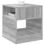 vidaXL Koncový stôl Sivý Sonoma 40,5 x 40 x 45 cm Kompozitné drevo – Obrázok 3