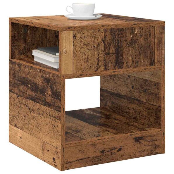 vidaXL Koncový stôl 2 pcs Staré drevo 40,5 x 40 x 45 cm – Obrázok 3