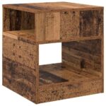 vidaXL Koncový stôl 2 pcs Staré drevo 40,5 x 40 x 45 cm – Obrázok 8