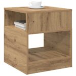 vidaXL Koncový stôl Remeselný dub 40,5 x 40 x 45 cm Kompozitné drevo – Obrázok 3