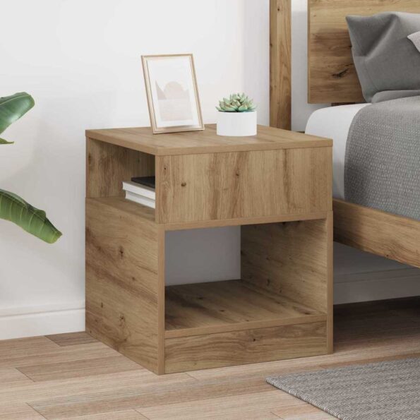 vidaXL Koncový stôl Remeselný dub 40,5 x 40 x 45 cm Kompozitné drevo – Obrázok 4