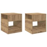 vidaXL Koncový stôl 2 pcs Remeselný dub 40,5 x 40 x 45 cm – Obrázok 2