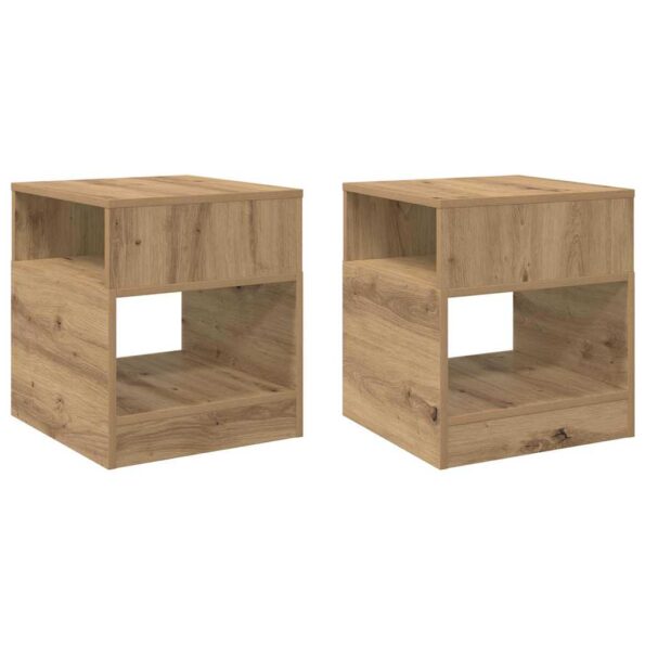 vidaXL Koncový stôl 2 pcs Remeselný dub 40,5 x 40 x 45 cm – Obrázok 2
