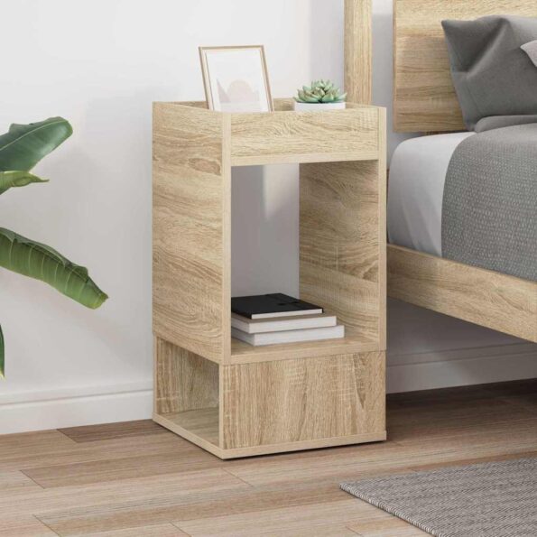 vidaXL Koncový stôl Sonoma dub 30 x 30 x 56 cm Kompozitné drevo – Obrázok 4